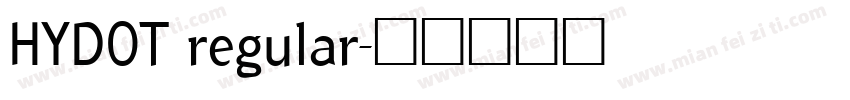 HYDOT regular字体转换
